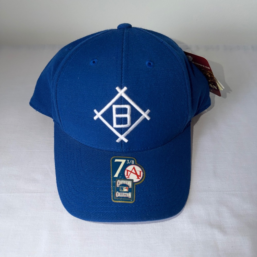 American Needle Brooklyn Dodgers 1912 Cooperstown Hat Blue 7 3/8 NWT